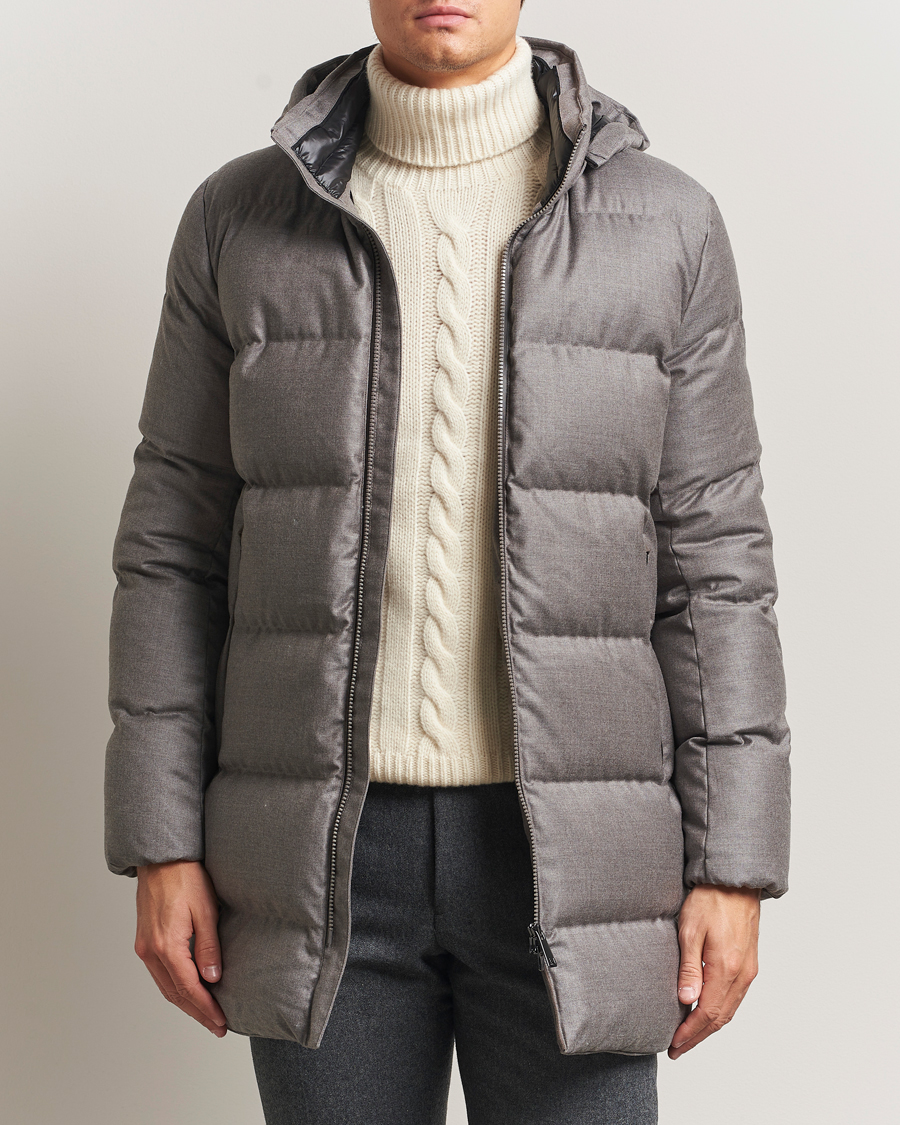 Herr | Jackor | UBR | Concorde Wool Parka Savile Sand Melange