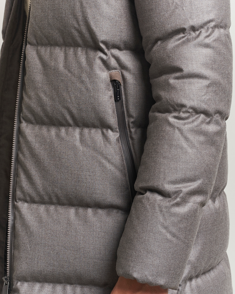 Herr | Jackor | UBR | Concorde Wool Parka Savile Sand Melange