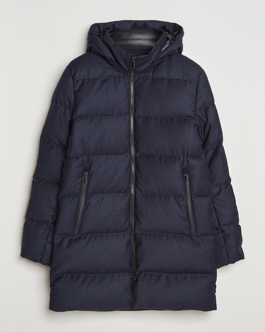 Herr | Jackor | UBR | Concorde Wool Parka Savile Dark Navy Melange