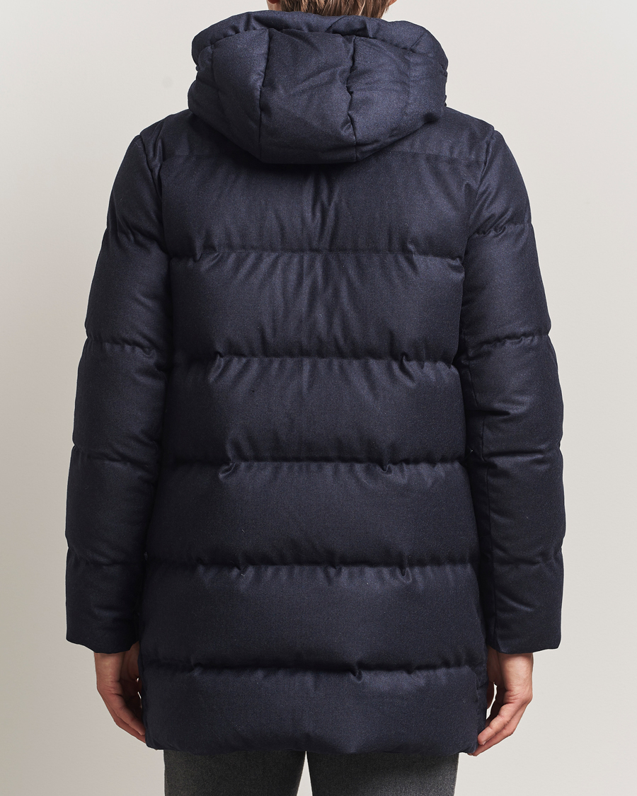Herr | Jackor | UBR | Concorde Wool Parka Savile Dark Navy Melange