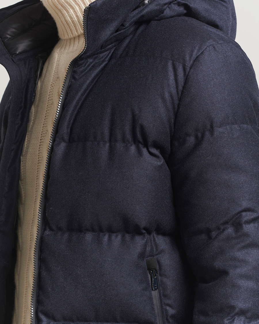 Herr | Jackor | UBR | Concorde Wool Parka Savile Dark Navy Melange