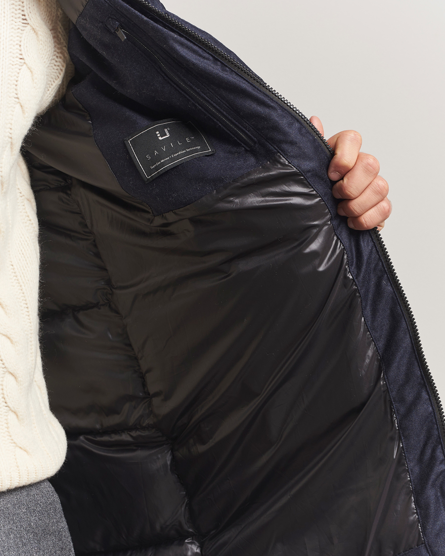 Herr | Jackor | UBR | Concorde Wool Parka Savile Dark Navy Melange