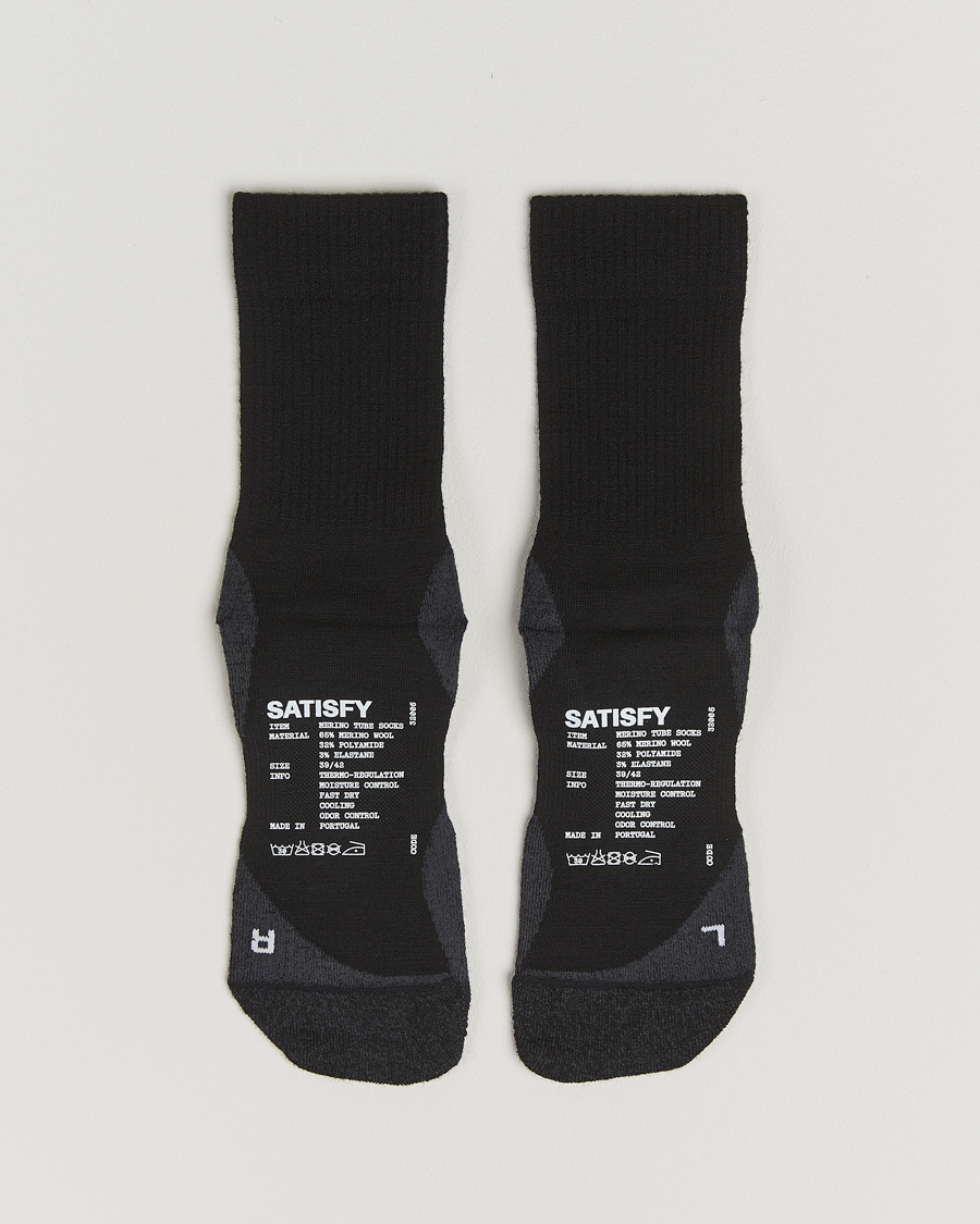 Herr | Underkläder | Satisfy | Tie Dye Merino Tube Socks Black