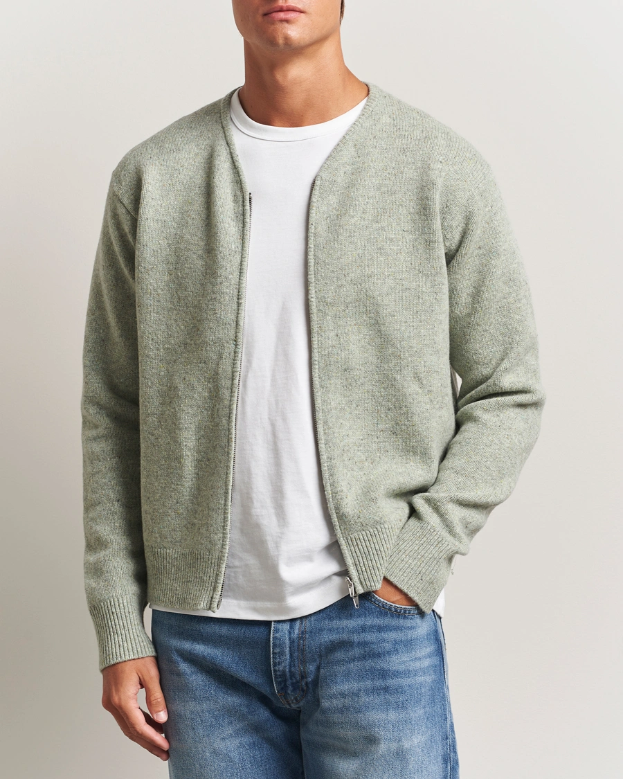 Herr | Tröjor | Sunflower | Donegal Zip Cardigan Green