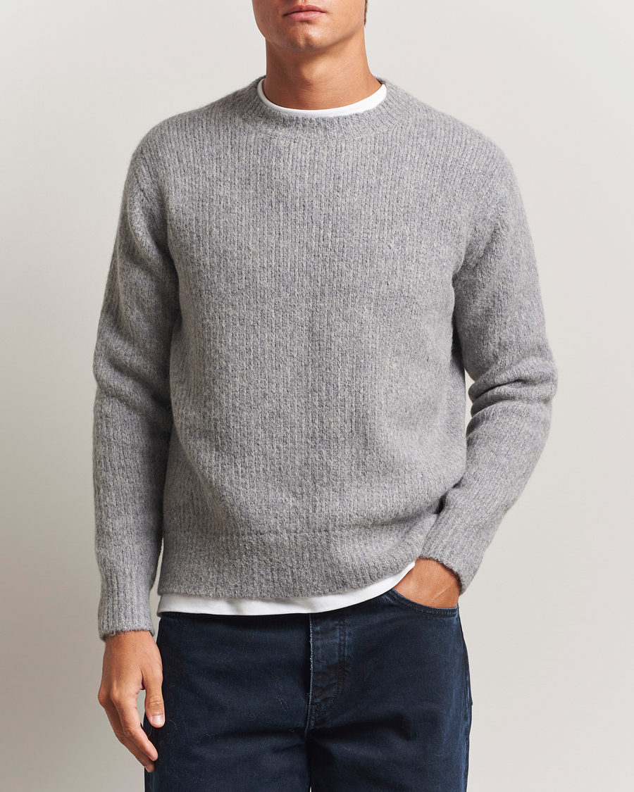 Herr | Tröjor | Sunflower | Yak Sweater Grey Melange
