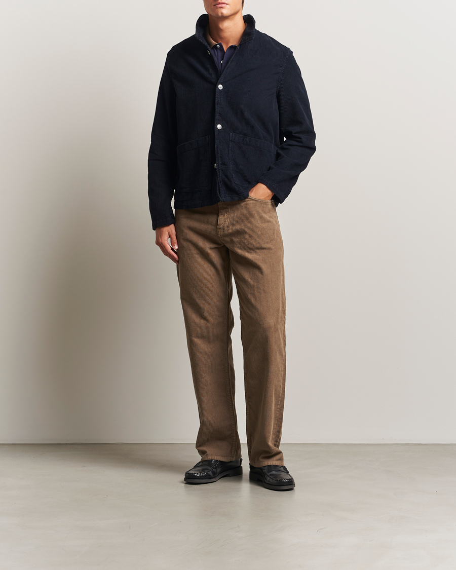 Herr | Byxor | Sunflower | Loose Corduroy Pants Taupe