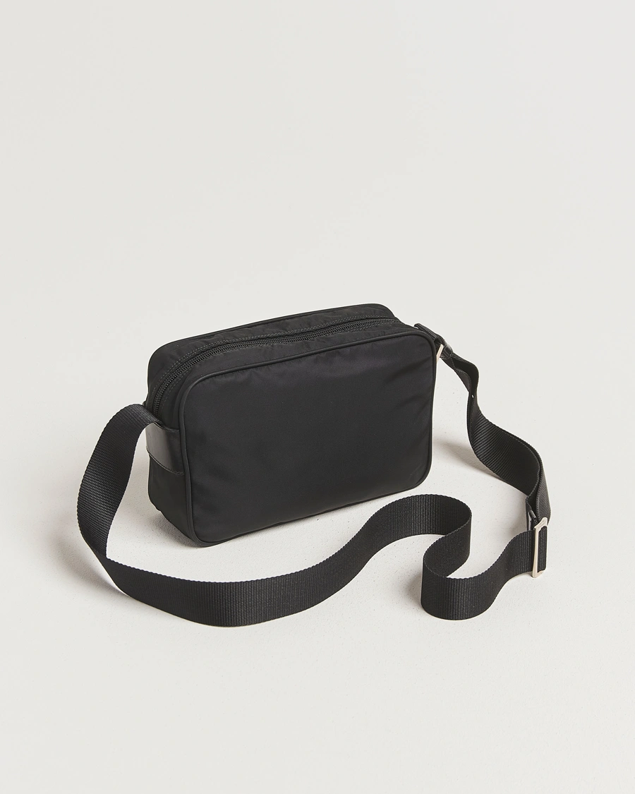 Herr | Pre-Owned & Vintage Bags | Prada Pre-Owned | Tessuto Nylon Leather Shoulder Bag Black