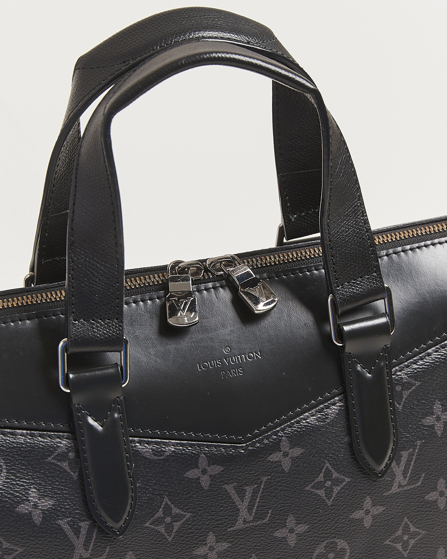 Herr | Pre-Owned & Vintage Bags | Louis Vuitton Pre-Owned | Briefcase Explorer Monogram Eclipse