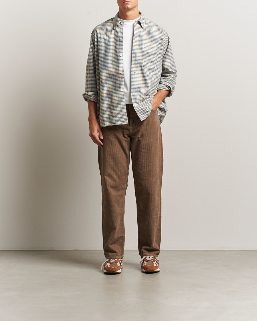 Herr | Skjortor | BEAMS PLUS | Dobby Button Down Shirt White Plaid
