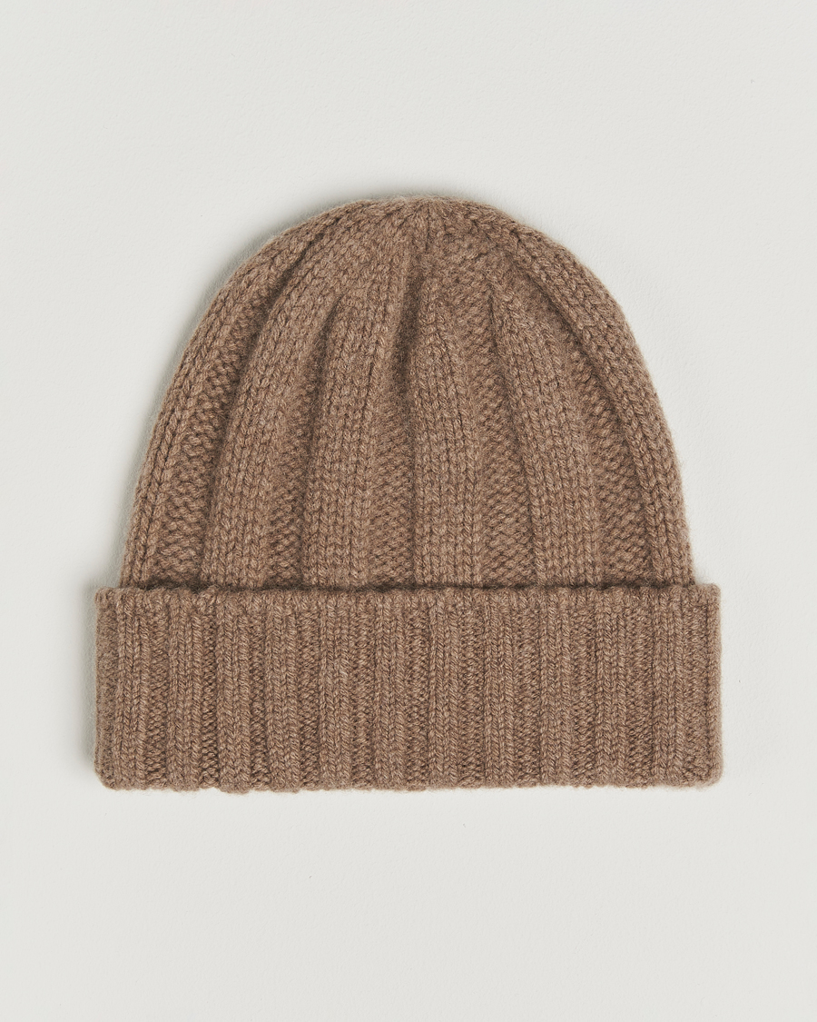 Herr | Mössor | BEAMS PLUS | Cashmere Rib Beanie Camel