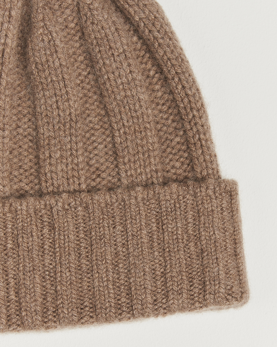 Herr | Mössor | BEAMS PLUS | Cashmere Rib Beanie Camel