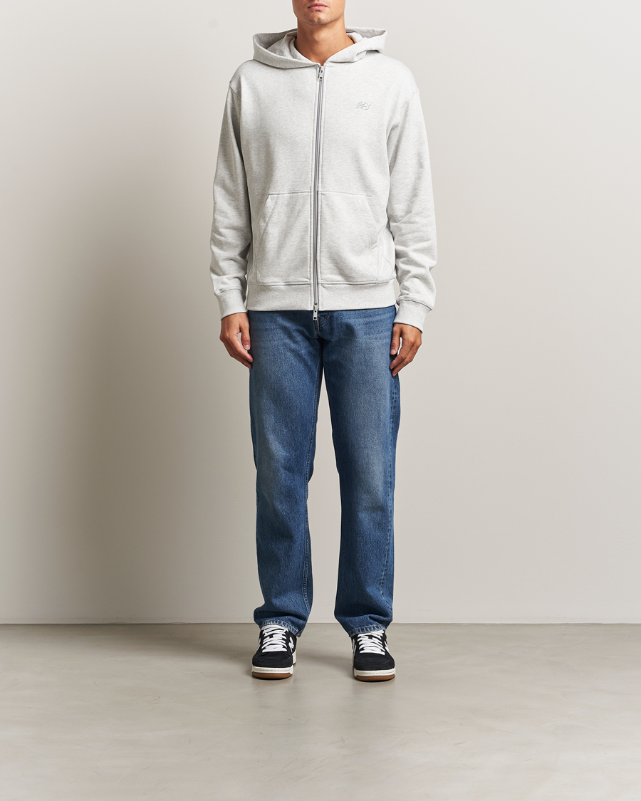 Herr | Tröjor | New Balance | Essentials Terry Full Zip Hoodie Ash Heather