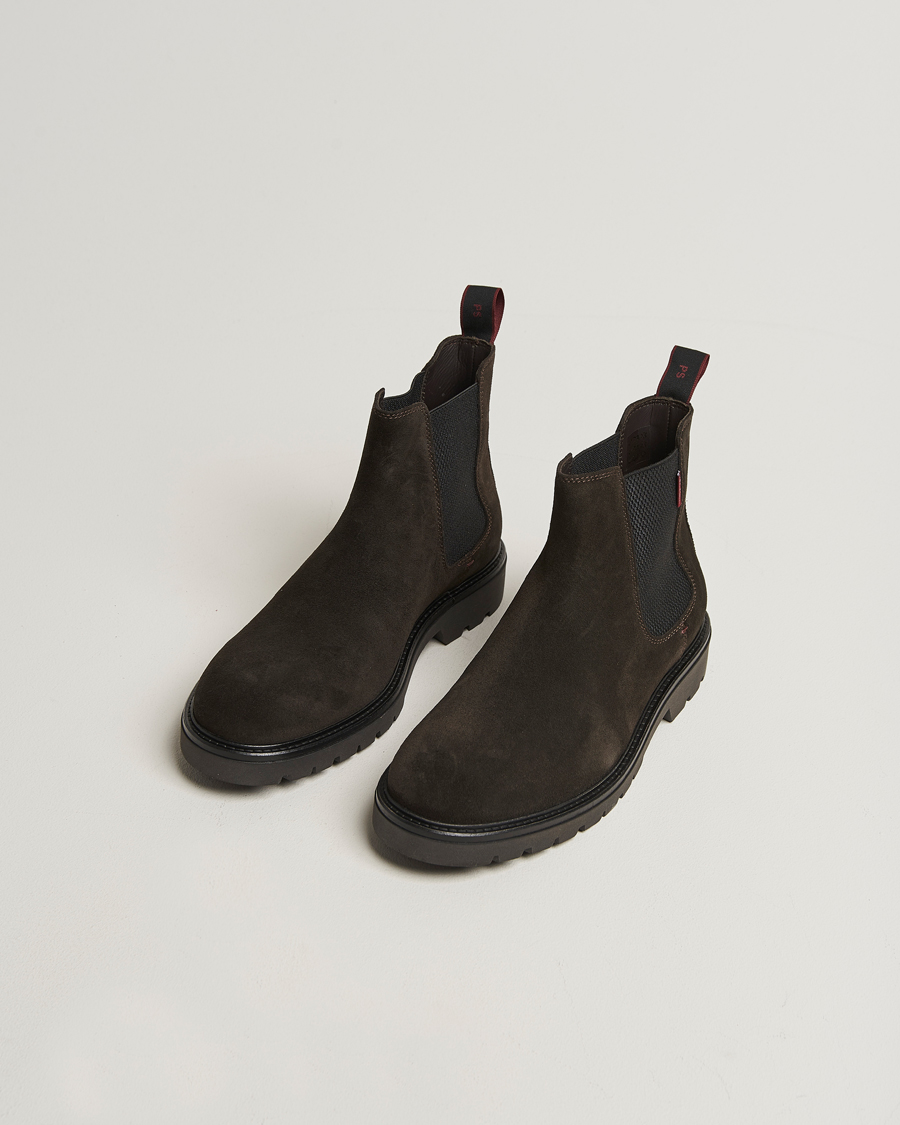 Herr | Kängor | PS Paul Smith | Xenon Suede Chelsea Boot Dark Brown
