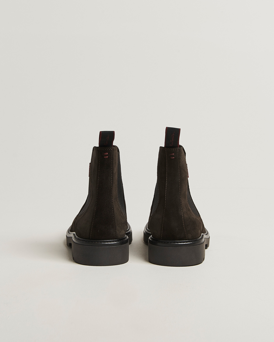Herr | Kängor | PS Paul Smith | Xenon Suede Chelsea Boot Dark Brown