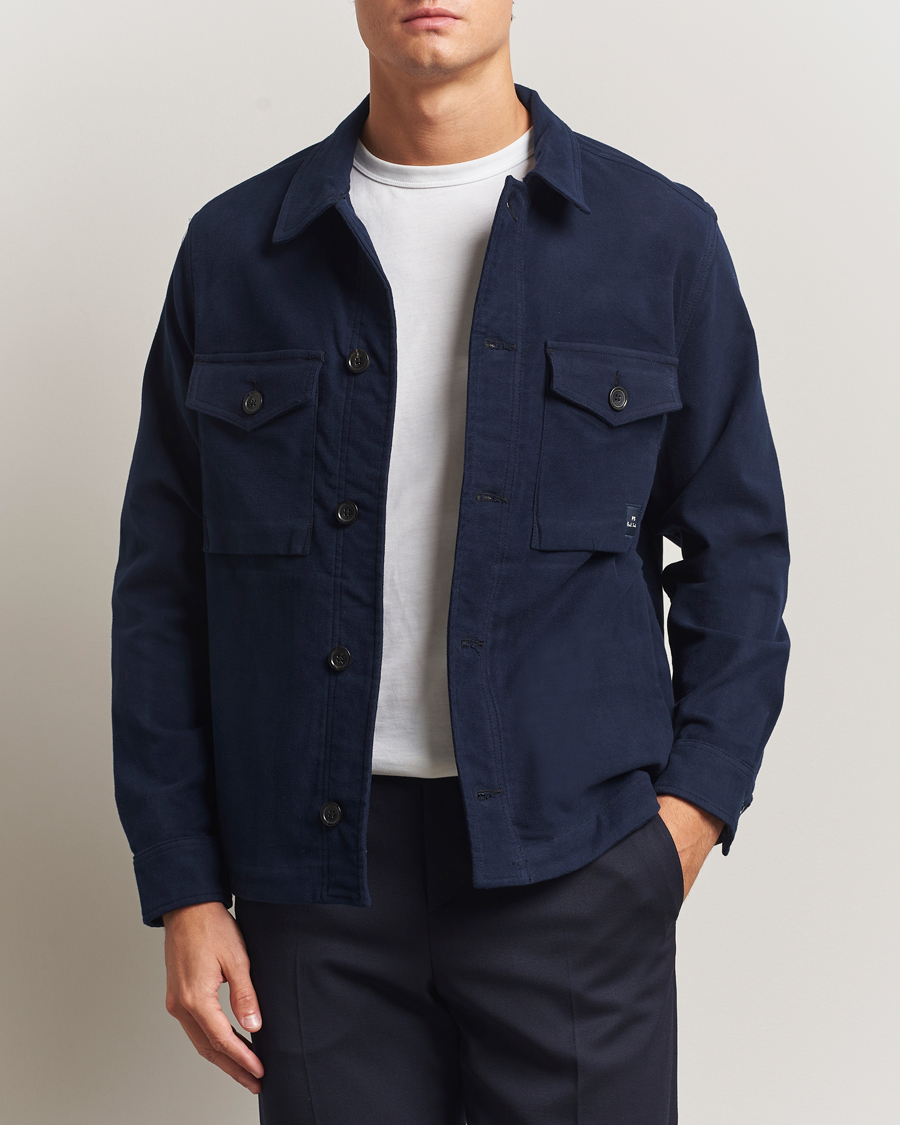 Herr | Jackor | PS Paul Smith | Cotton Shirt Jacket Blue