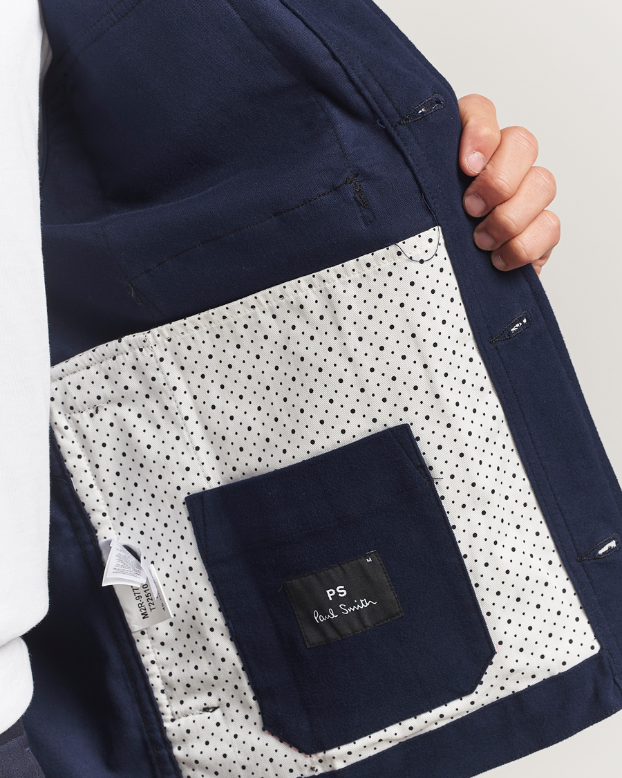 Herr | Jackor | PS Paul Smith | Cotton Shirt Jacket Blue