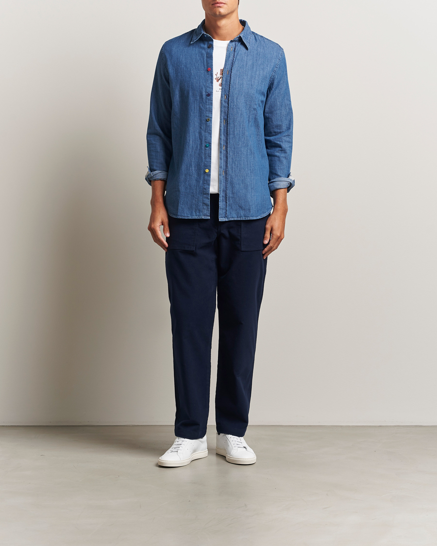 Herr | Byxor | PS Paul Smith | Cotton Worker Pants Blue