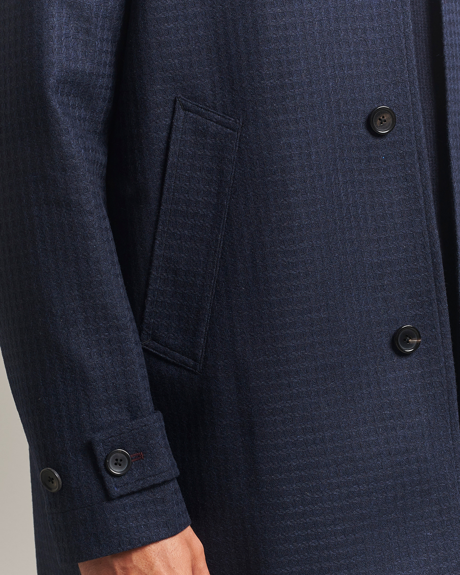 Herr | Jackor | PS Paul Smith | Wool Dogtooth Coat Blue