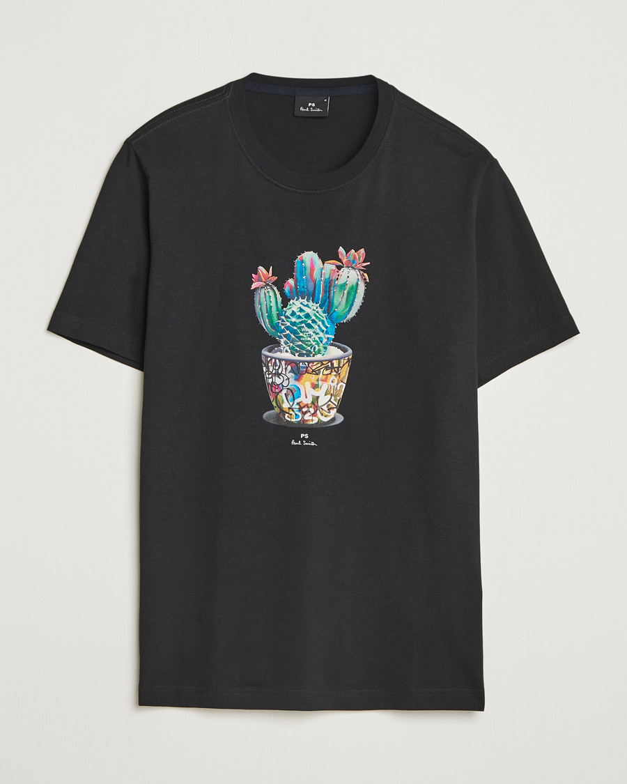 Herr | T-Shirts | PS Paul Smith | Cactus Crew Neck T-Shirt Black