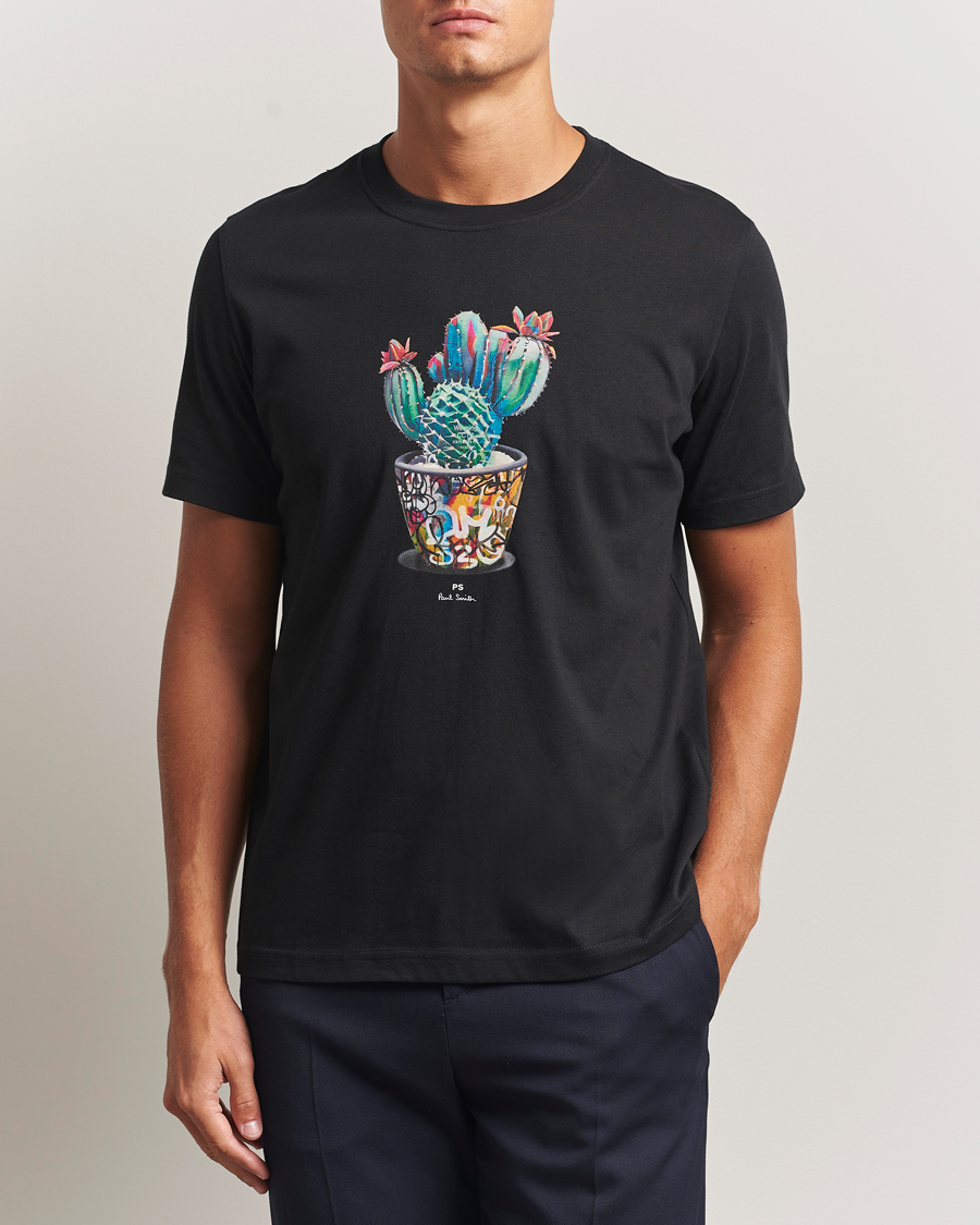 Herr | T-Shirts | PS Paul Smith | Cactus Crew Neck T-Shirt Black