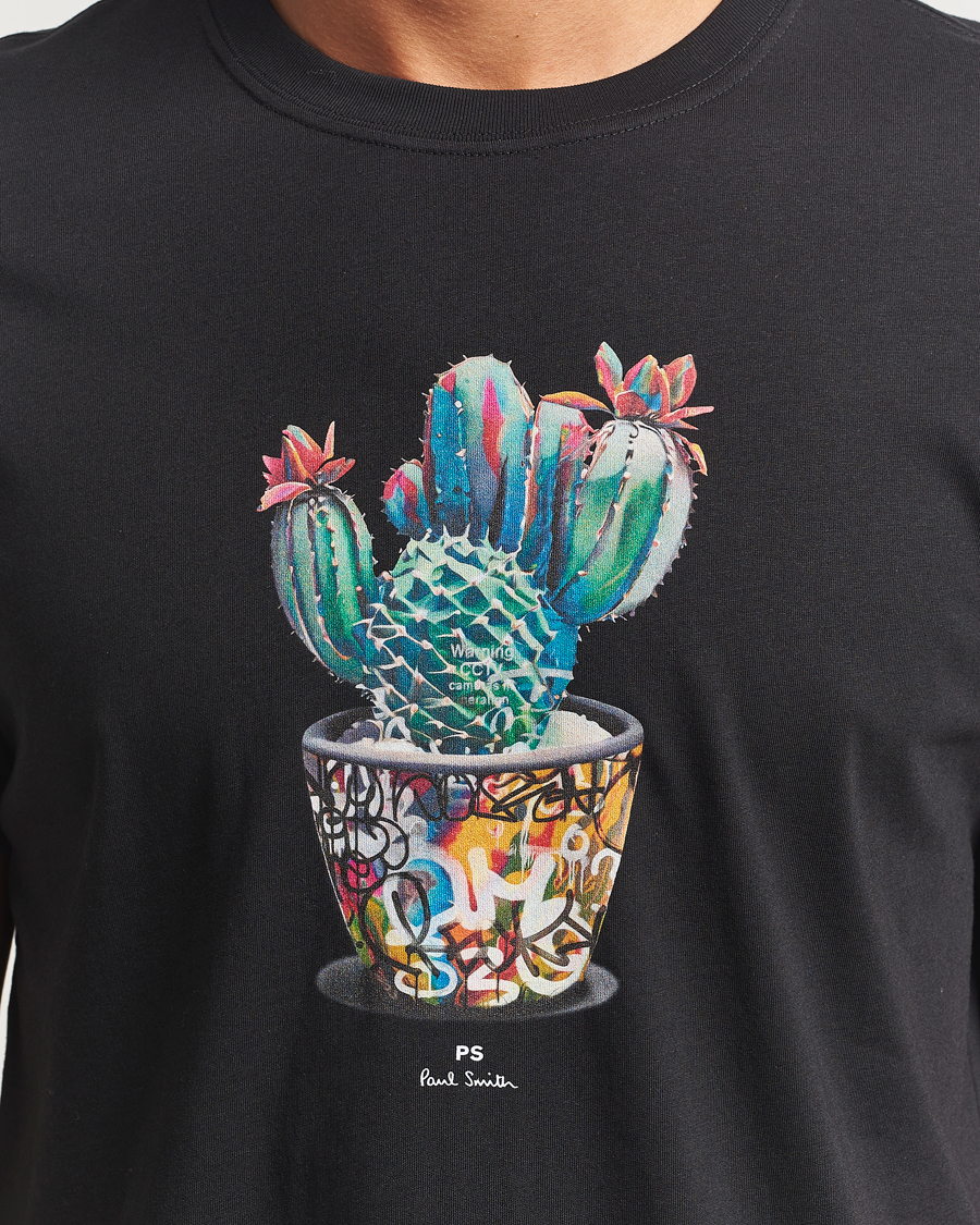 Herr | T-Shirts | PS Paul Smith | Cactus Crew Neck T-Shirt Black