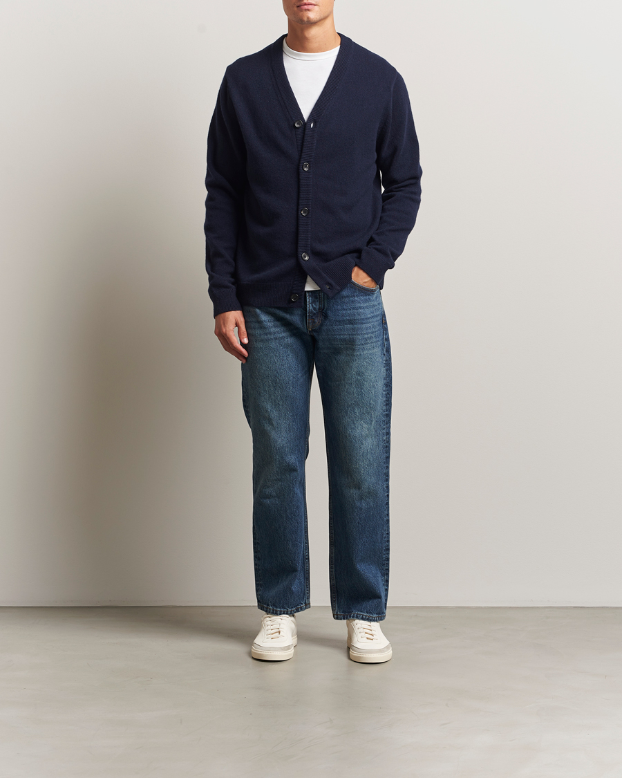 Herr | Tröjor | PS Paul Smith | Merino Knitted Cardigan Blue