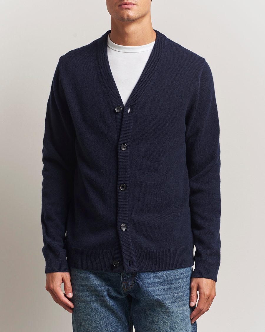 Herr | Tröjor | PS Paul Smith | Merino Knitted Cardigan Blue