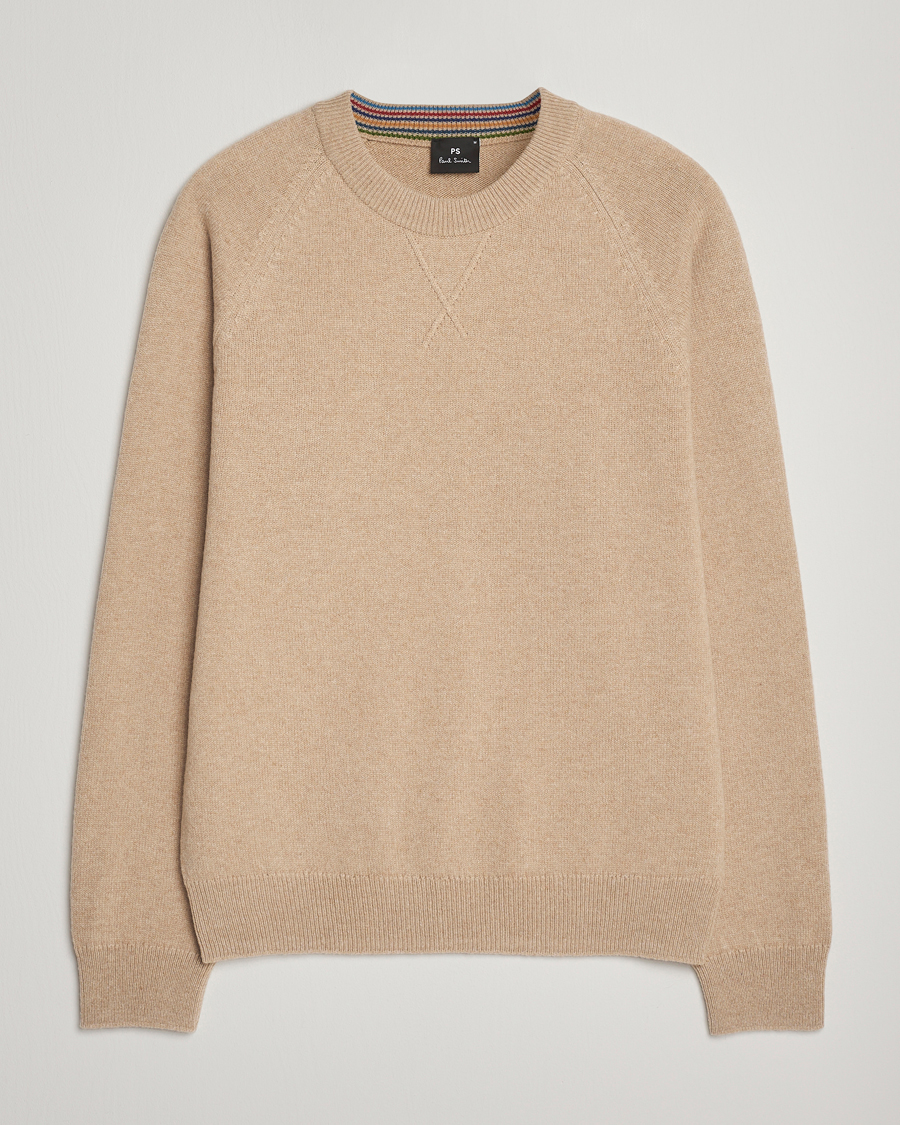 Herr | Tröjor | PS Paul Smith | Merino Knitted Sweater Beige