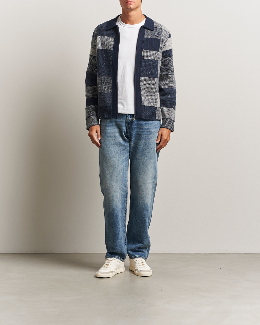 Herr | Tröjor | PS Paul Smith | Colourblocked Knitted Full Zip Blue Multi