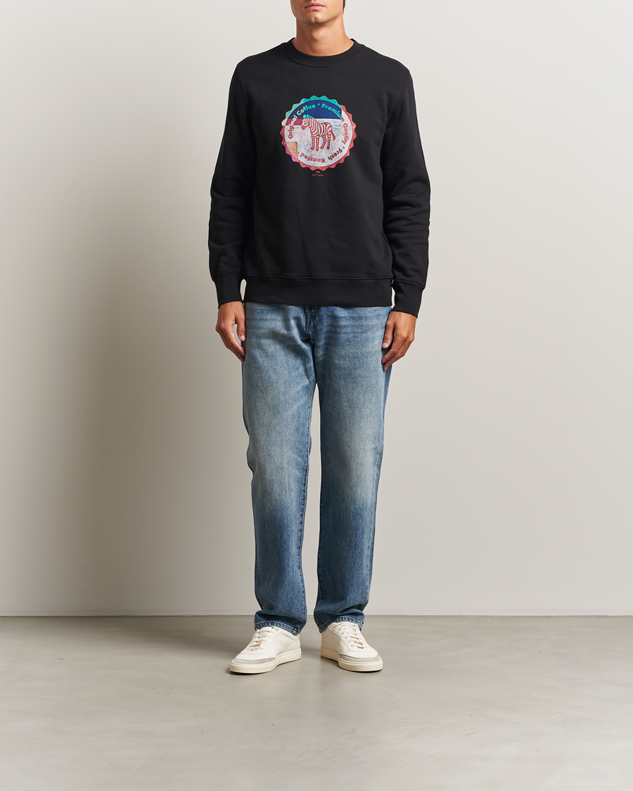 Herr | Tröjor | PS Paul Smith | Zebra Bottle Top Crew Neck Sweatshirt Black