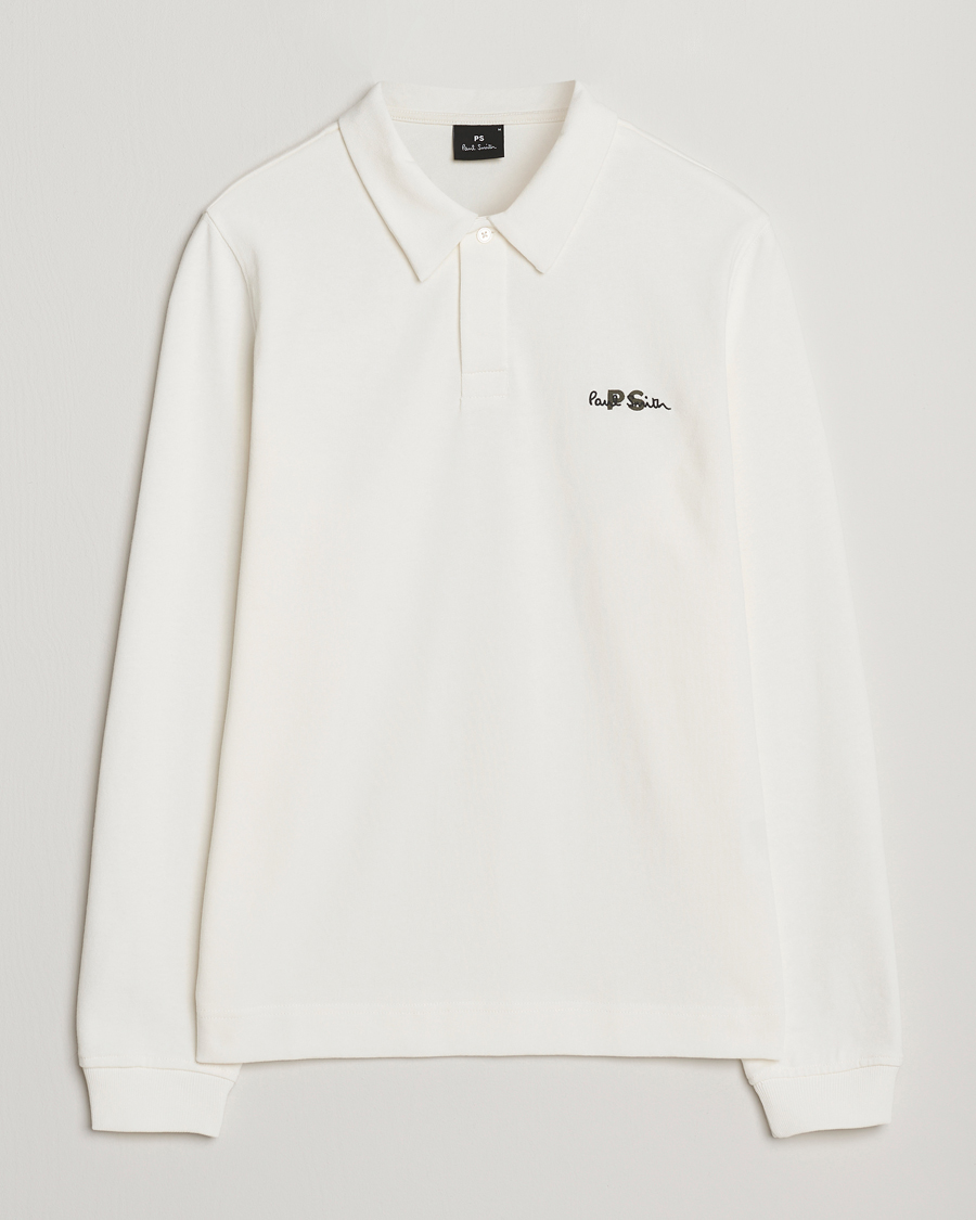 Herr | Tröjor | PS Paul Smith | Cotton Logo Rugby Sweater White