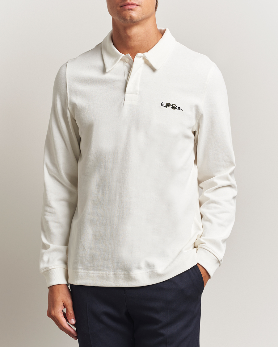 Herr | Tröjor | PS Paul Smith | Cotton Logo Rugby Sweater White
