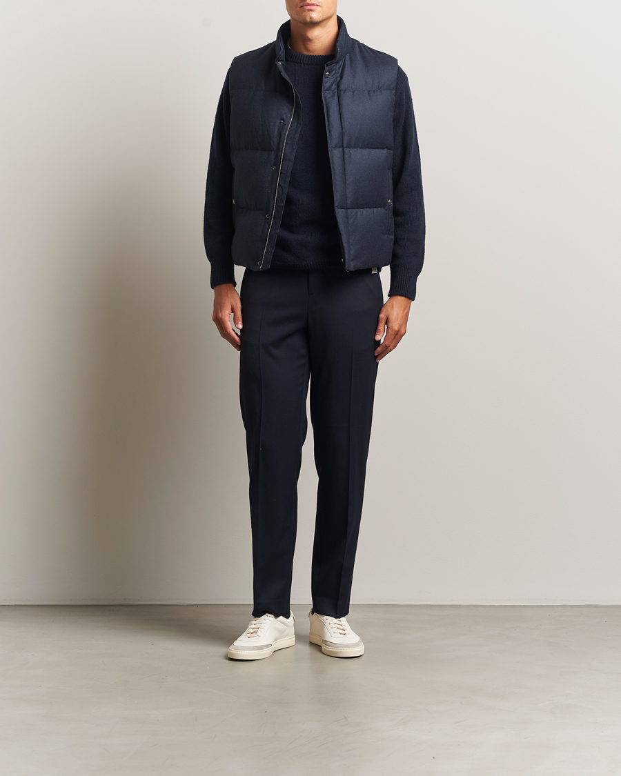 Herr | Västar | Paul Smith | Wool/Cashmere Down Gilet Navy