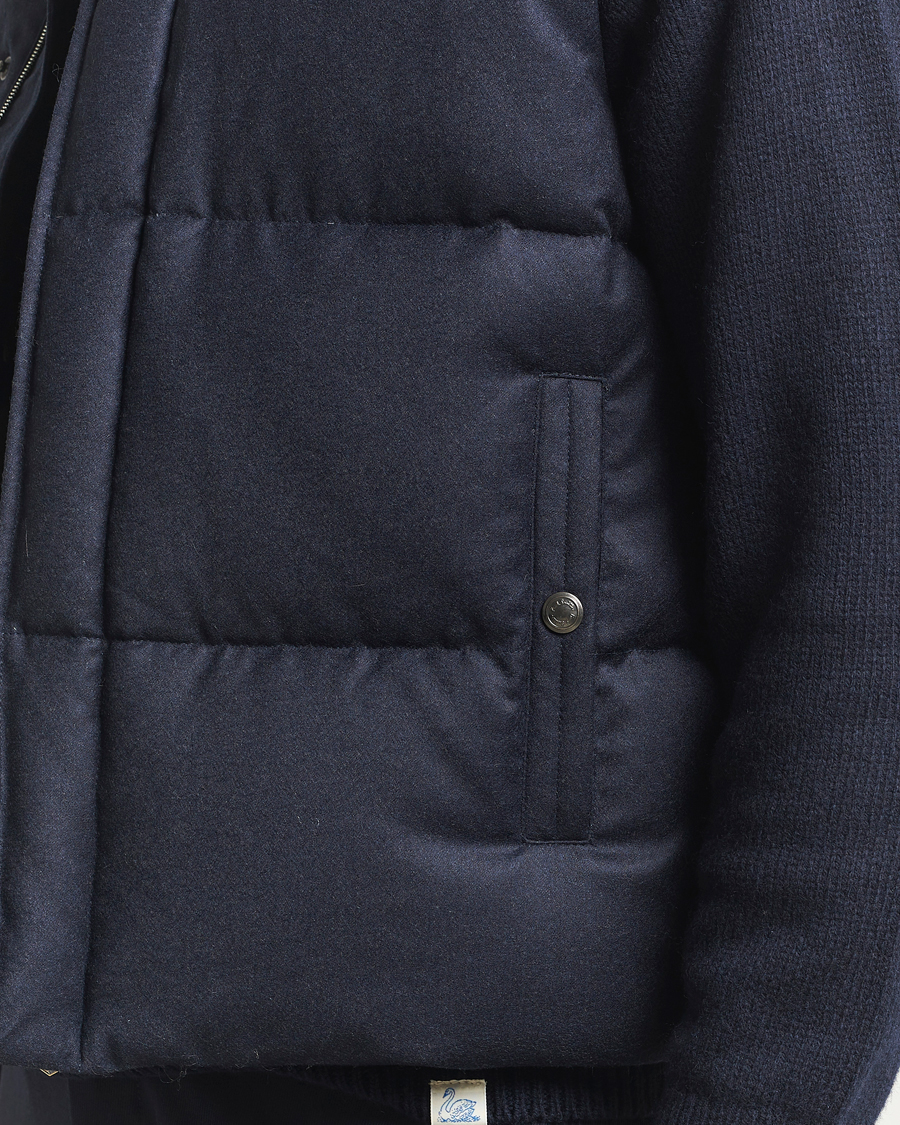 Herr | Jackor | Paul Smith | Wool/Cashmere Down Gilet Navy