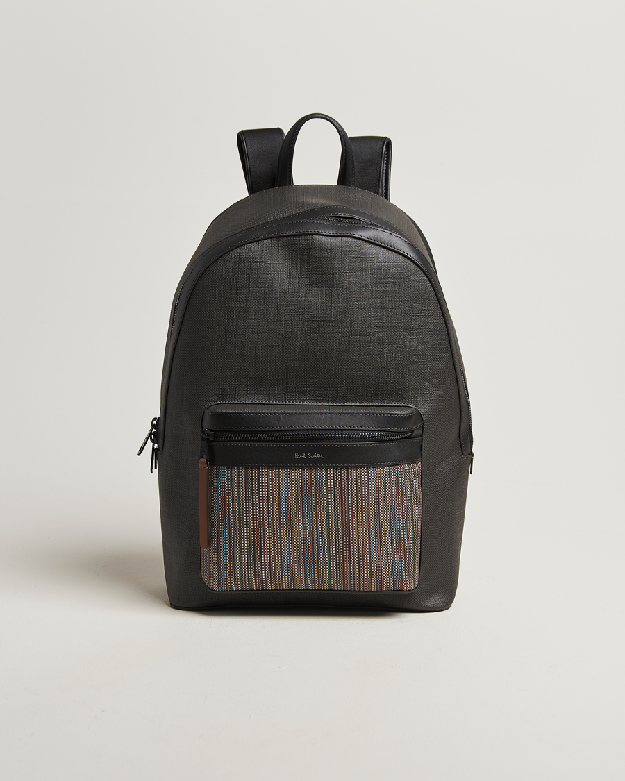Herr | Väskor | Paul Smith | Nylon Stripe Backpack Black Multi