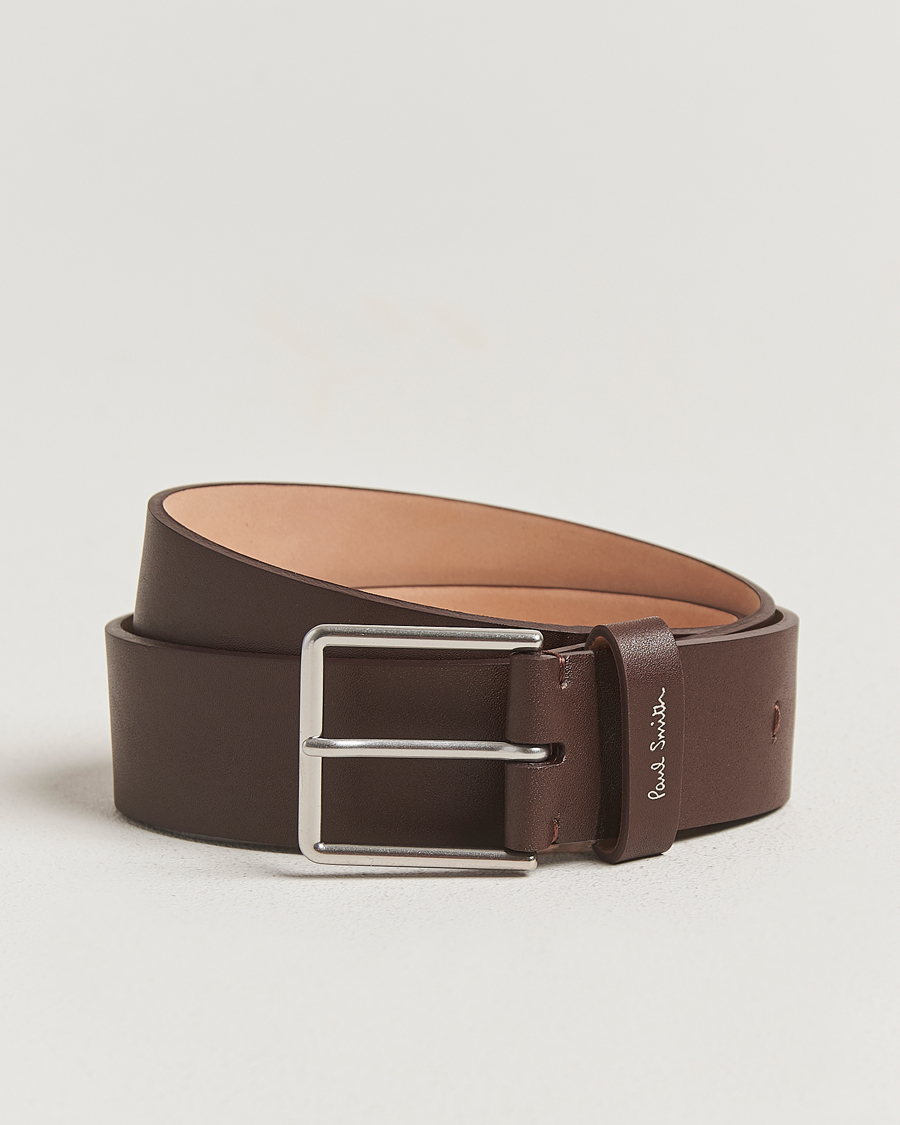 Herr | Bälten | Paul Smith | Stitch Leather Belt Dark Brown