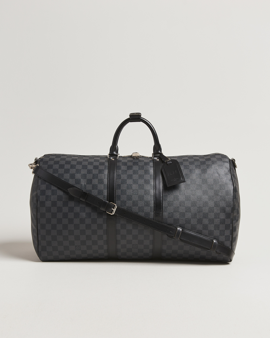 Herr | Louis Vuitton Pre-Owned Keepall Bandoulière 55 Damier Graphite | Louis Vuitton Pre-Owned | Keepall Bandoulière 55 Damier Graphite