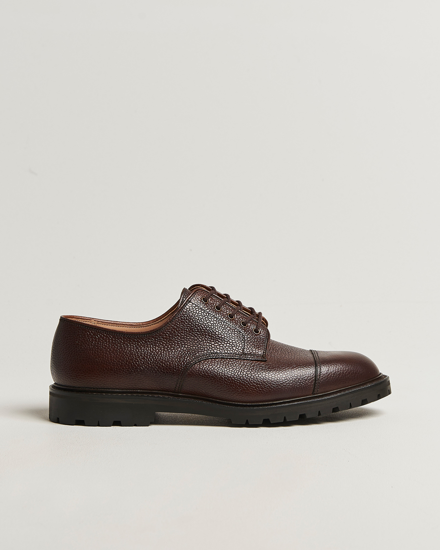 Herr | Derbys | Crockett & Jones | Sandhurst Derby Vibram Brown Scotch Grain