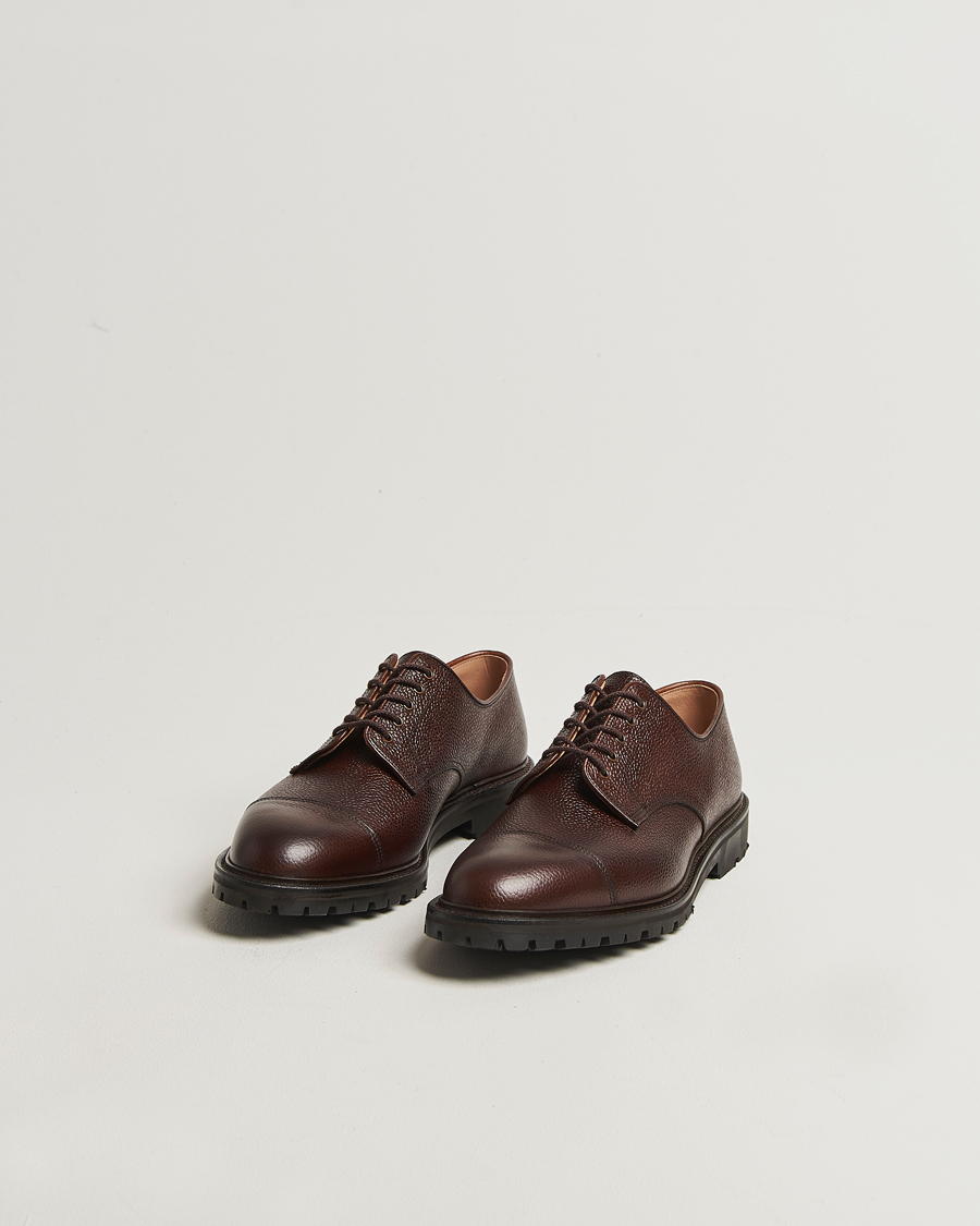 Herr | Derbys | Crockett & Jones | Sandhurst Derby Vibram Brown Scotch Grain