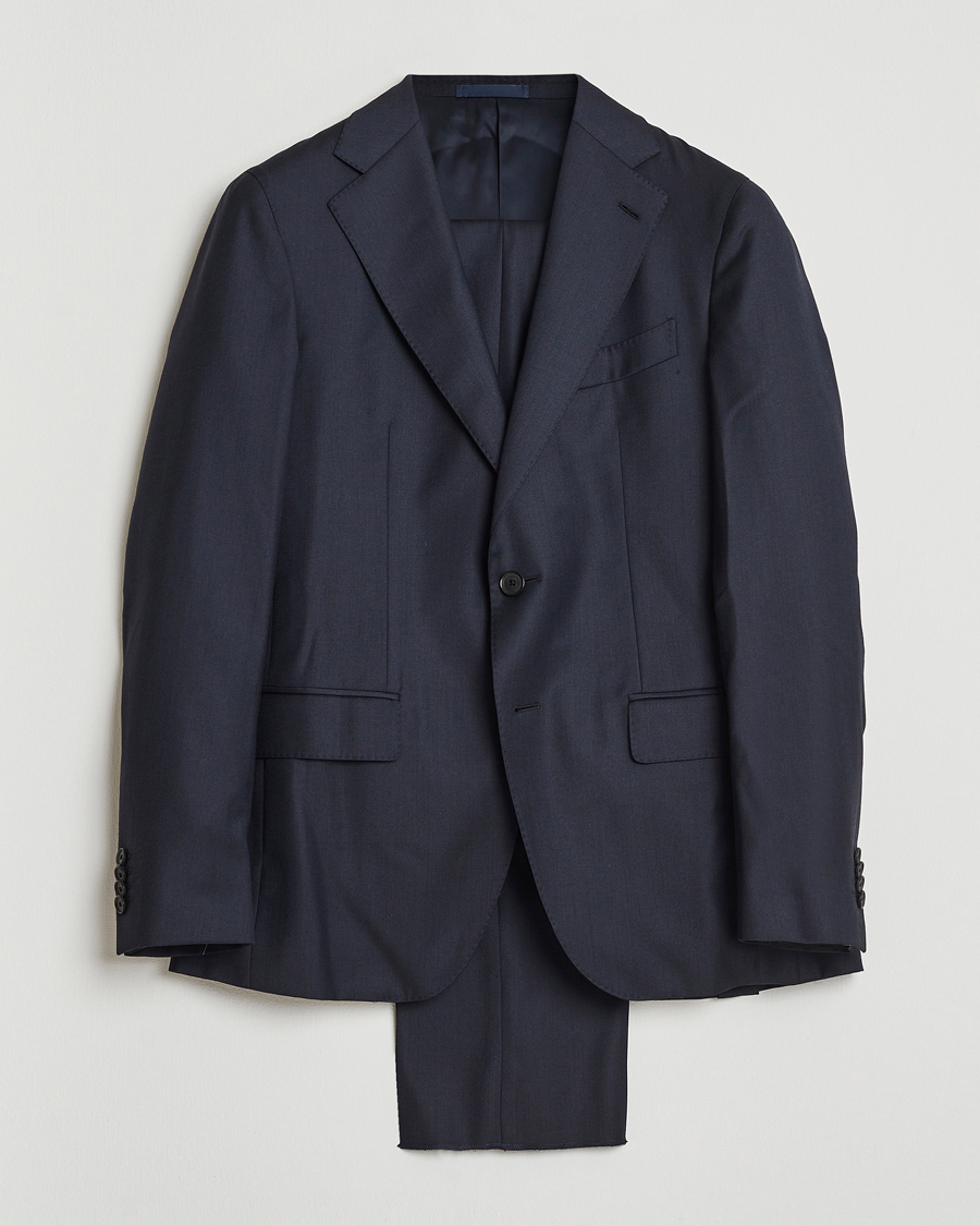 Herr | Kostymer | Caruso | Aida Super 130s Wool Suit Navy