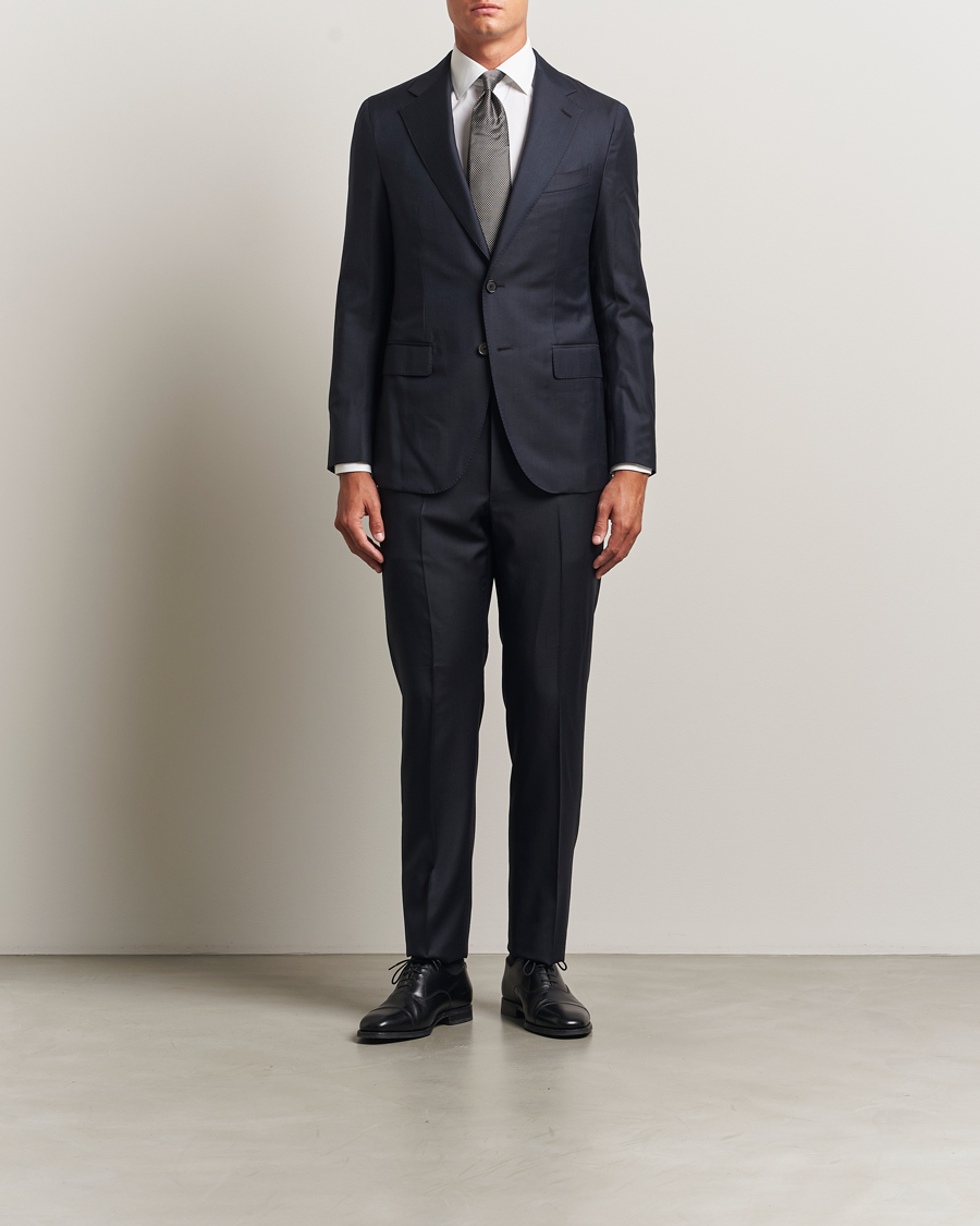 Herr | Kostymer | Caruso | Aida Super 130s Wool Suit Navy