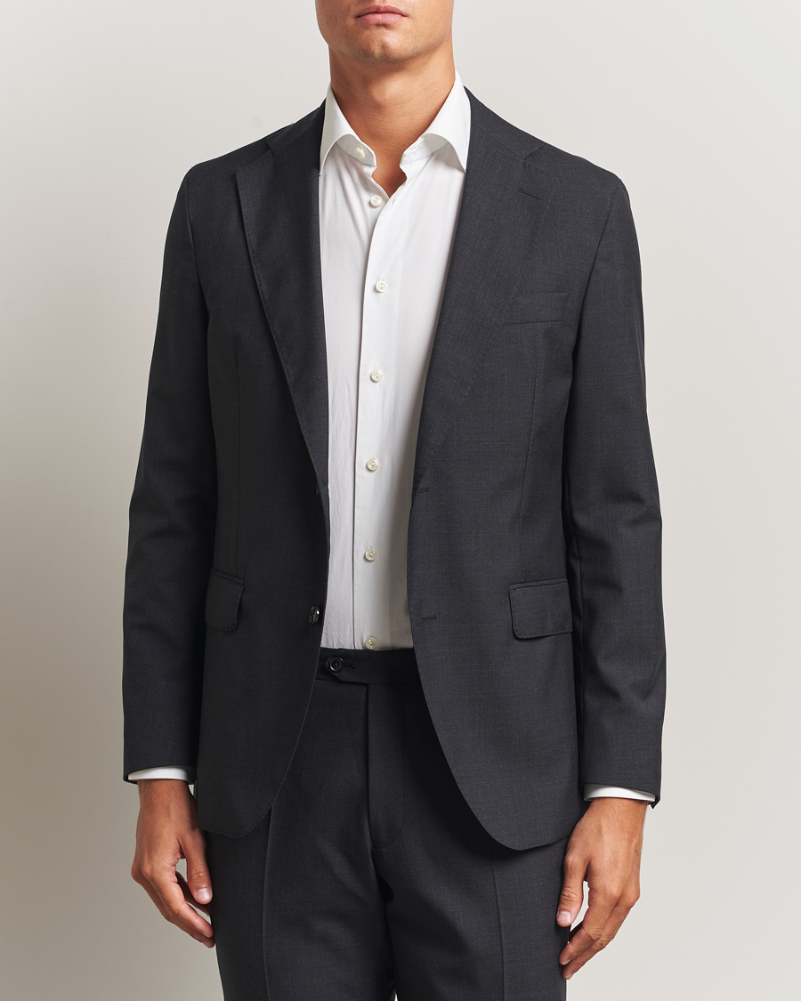 Herr | Kavajer | Oscar Jacobson | Fogerty Wool Blazer Grey