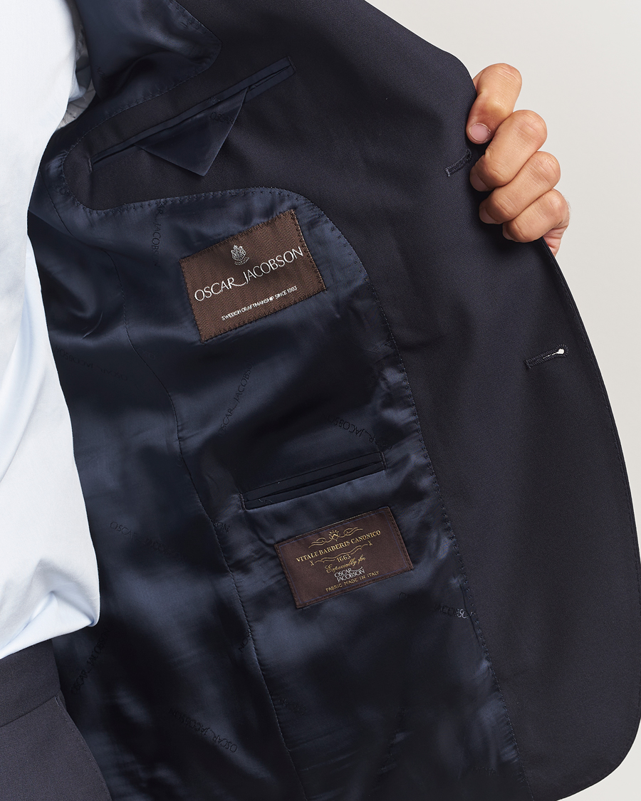 Herr | Kavajer | Oscar Jacobson | Fogerty Wool Blazer Navy