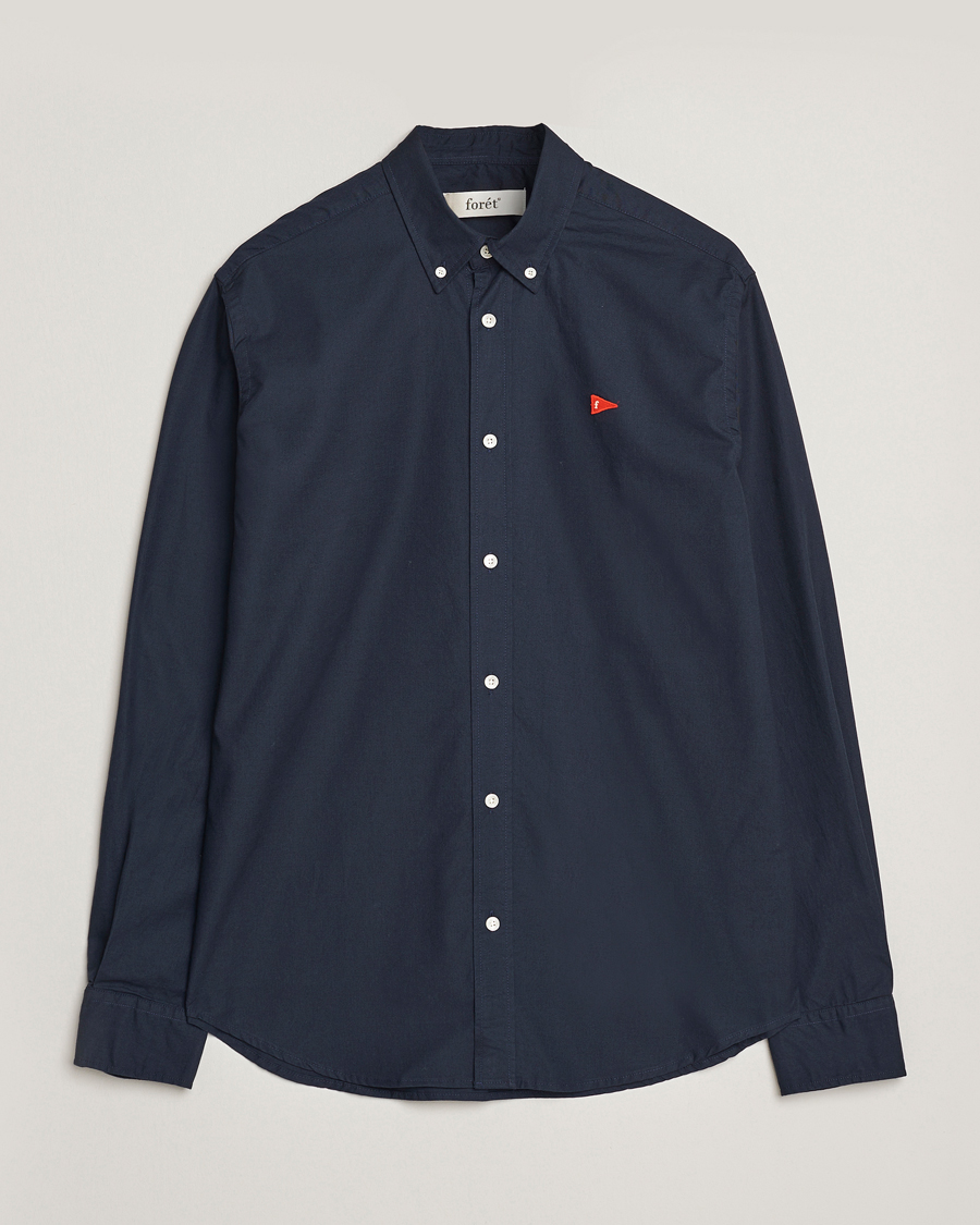 Herr | Skjortor | Forét | Flag Regular Fit Oxford Shirt Navy