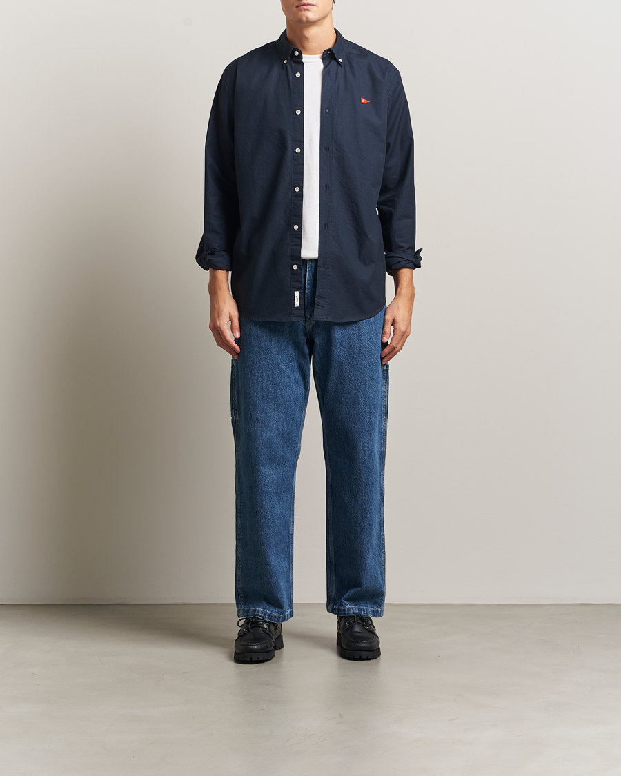 Herr | Skjortor | Forét | Flag Regular Fit Oxford Shirt Navy