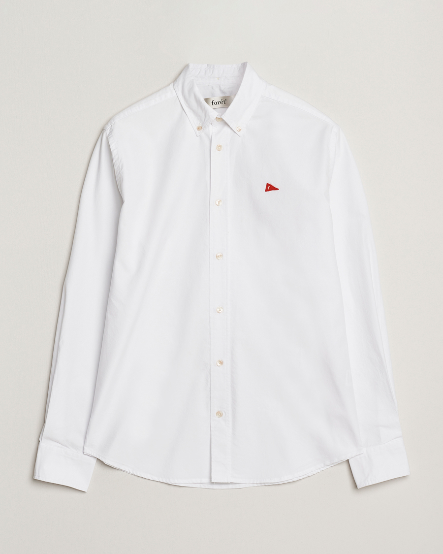 Herr | Skjortor | Forét | Flag Regular Fit Oxford Shirt White