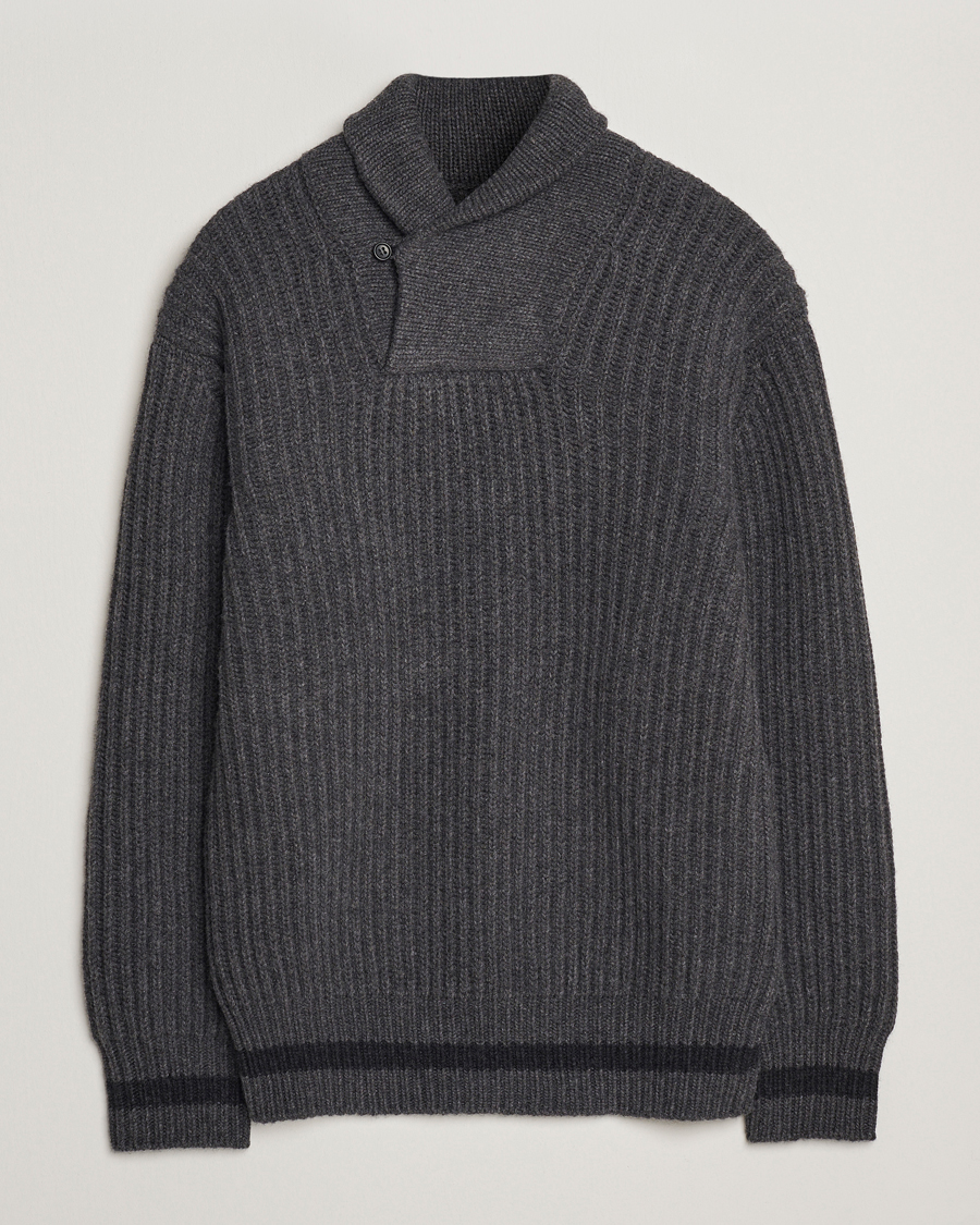 Herr | Tröjor | Filson | Bristol Shawl Neck Sweater Grey