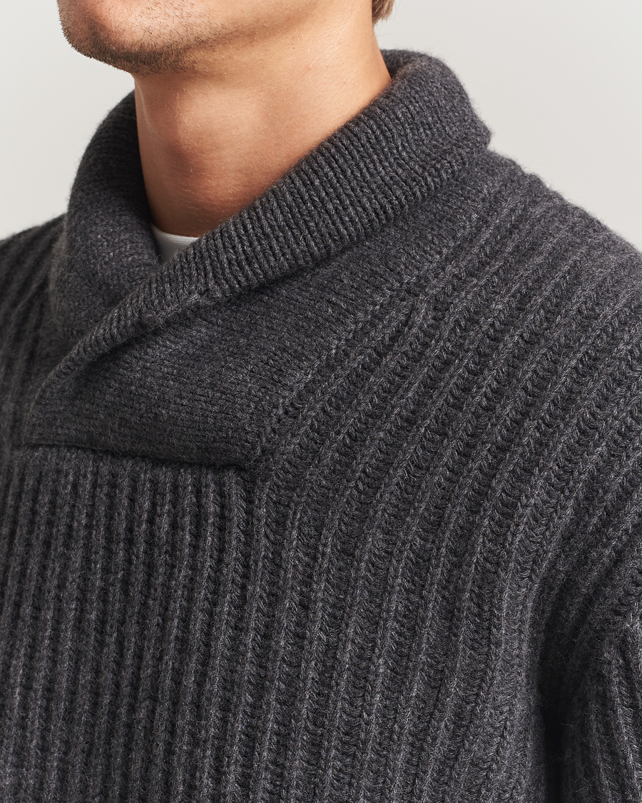 Herr | Tröjor | Filson | Bristol Shawl Neck Sweater Grey