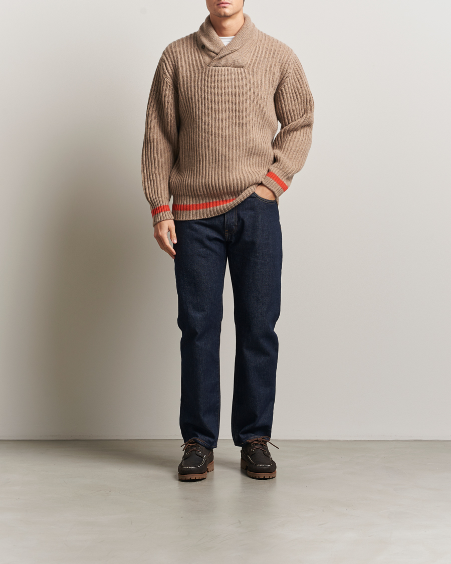 Herr | Tröjor | Filson | Bristol Shawl Neck Sweater Oatmeal