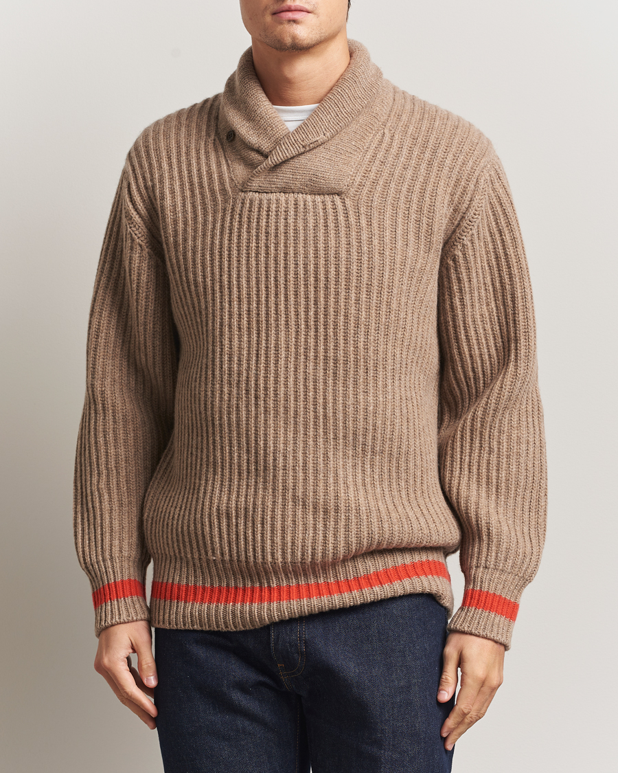 Herr | Tröjor | Filson | Bristol Shawl Neck Sweater Oatmeal